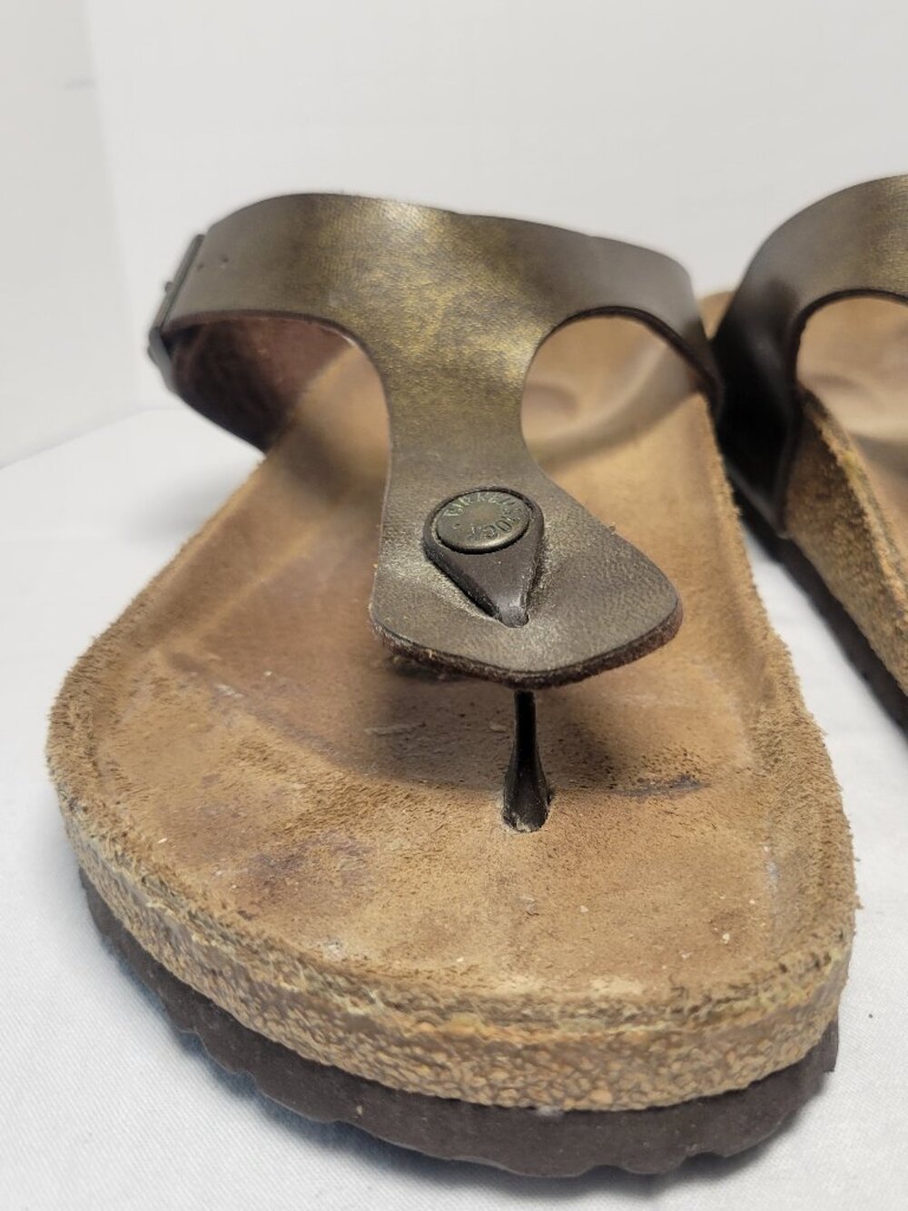 Birkenstock Gizeh Metallic Bronze Birko Flor Sandals Men's 9-9.5 EU 42 - Picture 2 of 13
